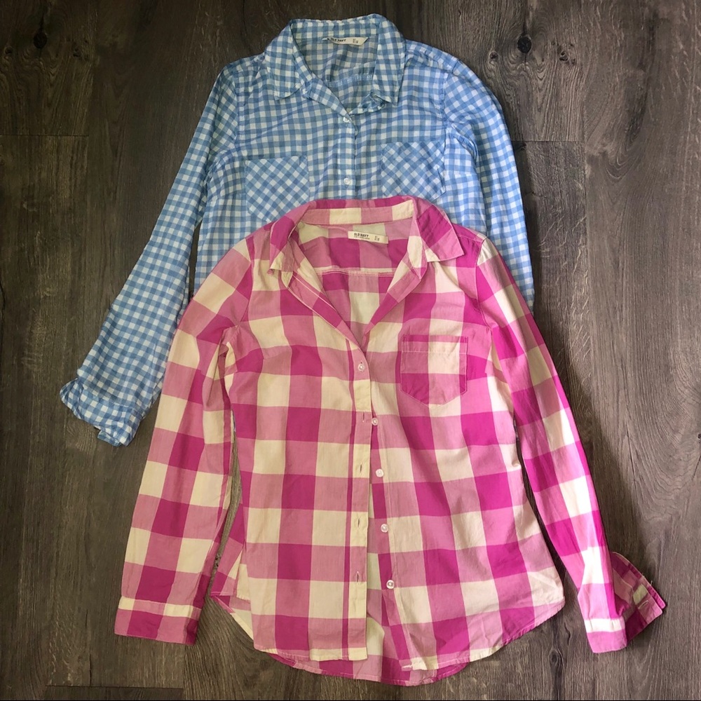 Two Old Navy button down shirts small bundle
